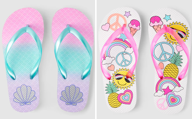 The Childrens Place Girls Flip Flops