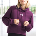 The North Face Womens Fleece Hoodie in Black Currant Purple Color