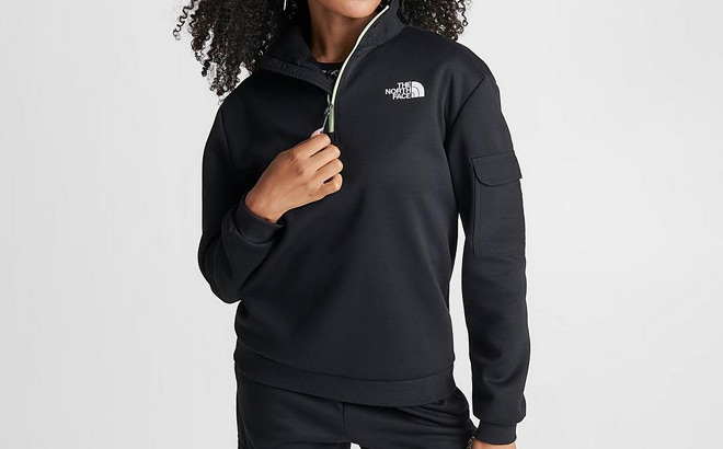 The North Face Womens Quarter Zip Jacket Black