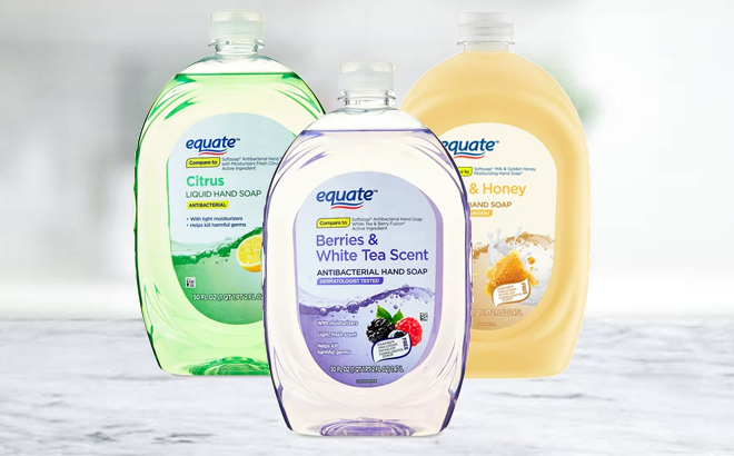 Three Equate Liquid Hand Soap Refills