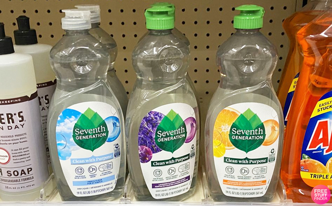 Three Seventh Generation Dish Soap on a Shelf Three Seventh Generation Dish Soap on a Shelf