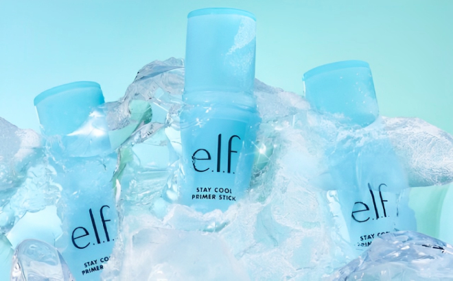 Three e l f Cosmetics Stay Cool Primer Sticks