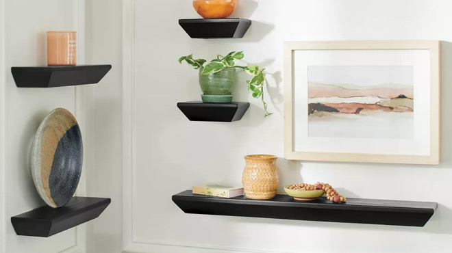 Threshold Wedge Shelves 5 Piece Set on a Wall