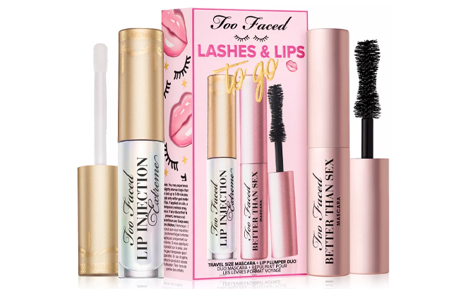 Too Faced 2 Piece Lashes Lips To Go Set