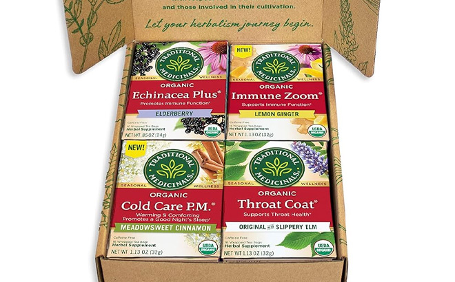 Traditional Medicinals Get Well Herbal Tea Variety Pack