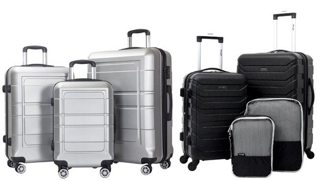 Travelers Club 3 Piece Luggage Set and Wrangler 4 Piece Rolling Hardside Luggage Set