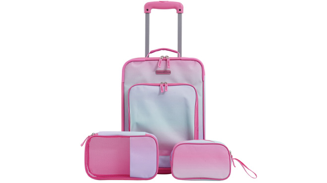 Travelers Club Juniors 3 Piece Soft Side Junior Travel Luggage Set on White Background
