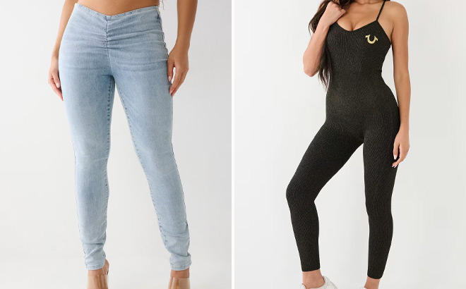 True Religion Womens Low Rise Ruched Skinny Jeans