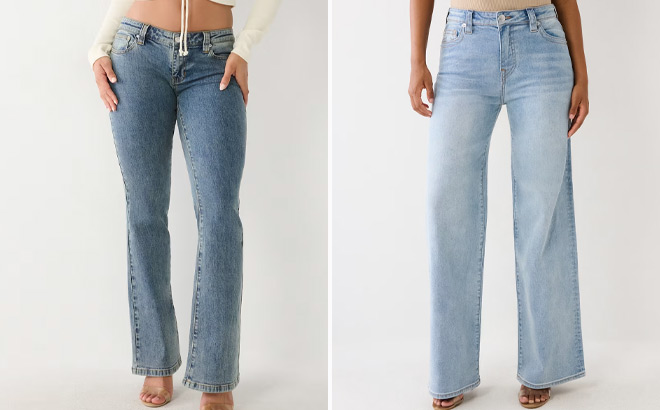 True Religion Womens Low Rise Straight Jeans