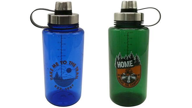 Two Ozark Trail 32 Ounce Plastic Water Bottles