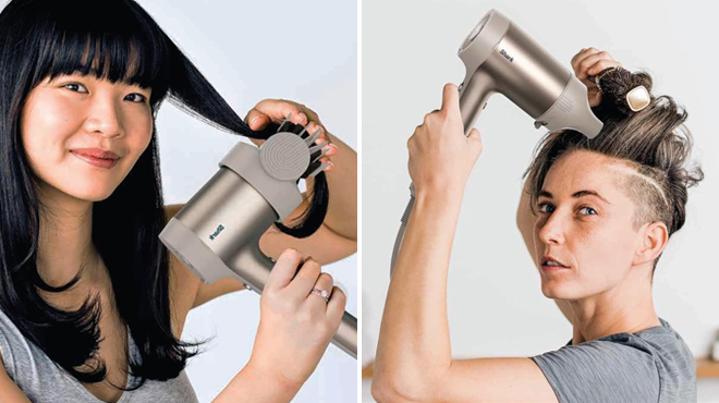 Two People Using Shark HyperAIR Ionic 2 in 1 Blow Dryer