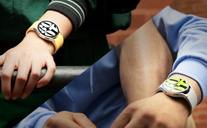 Two persons with Samsung Galaxy Watch6 on their Wrist