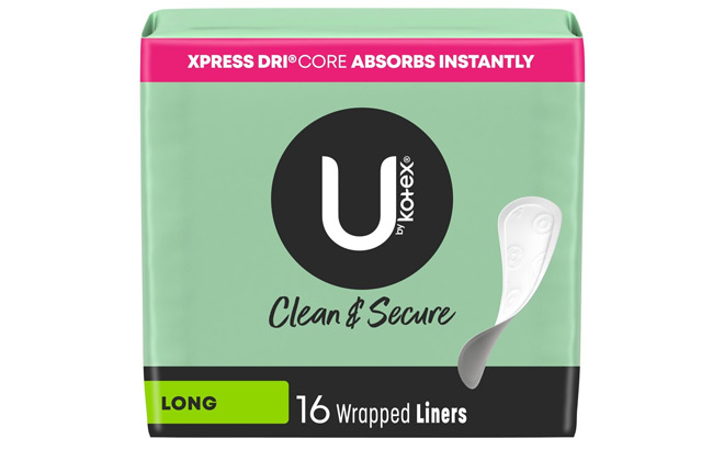 U by Kotex Lightdays Long Panty Liners 16 Count