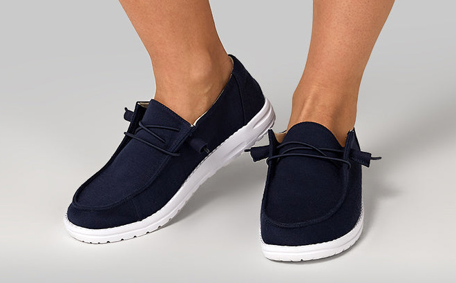 WOMENS CANVAS SLIP ON SHOES