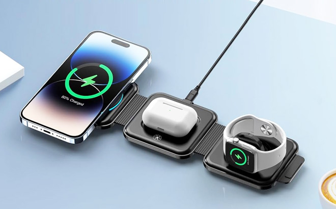 Wireless 3 in 1 Charging Station