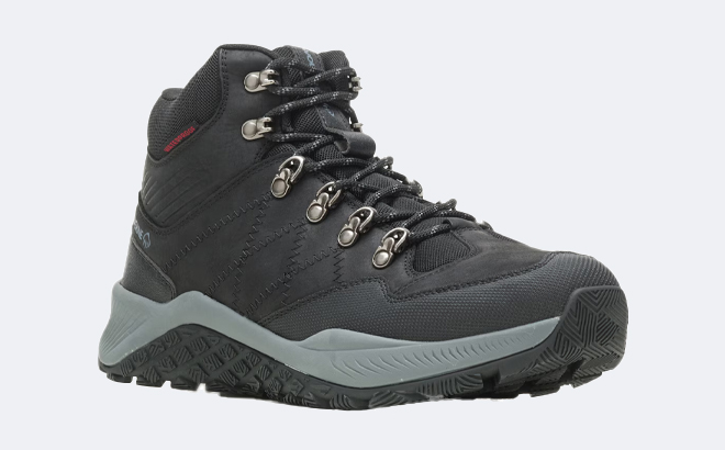 Wolverine Luton Mid Hiking Mens Boots on a Gray Background