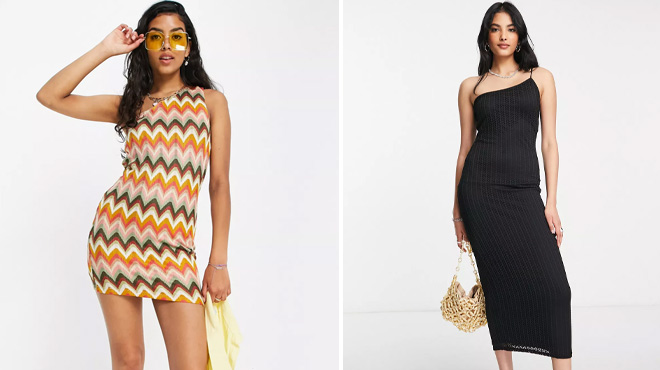 Women Wearing Mini and Midi Dresses