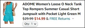 Womens Summer Romper Checkout