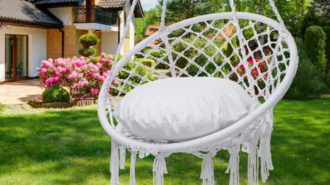 Y Stop Hammock Chair in white color