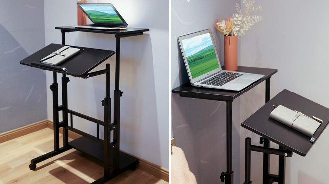 Zytty Portable Standing Desk with Wheels