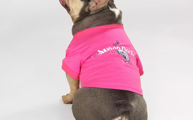 a Dog Wearing Snoop Doggie Dog T Shirt