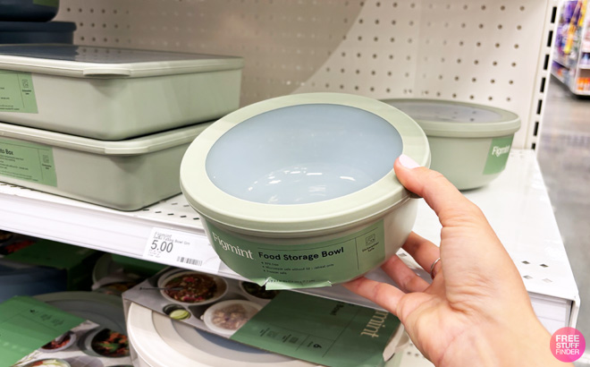 a Person Holding Figmint Salad Food Storage Bowl