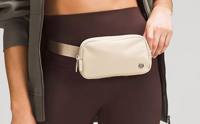a Person Wearing Lululemon Everywhere Mini Belt Bag