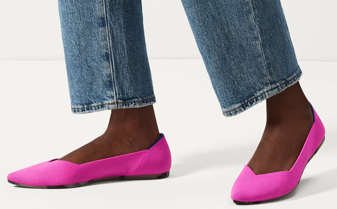 a Person Wearing Rothys The Point Shoes