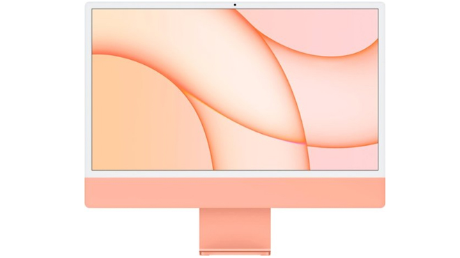 iMac 2021 24 inch 256GB SSD with touch ID in orange