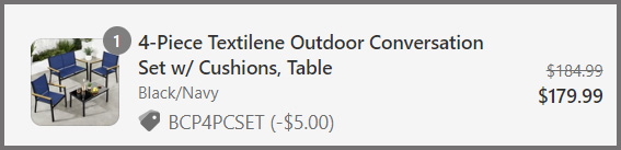 4-Piece Patio Set Summary 4-Piece Patio Set Summary