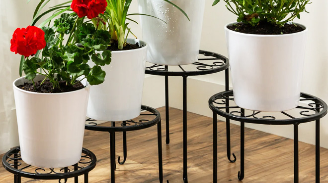 4 Metal Nesting Plant Stands
