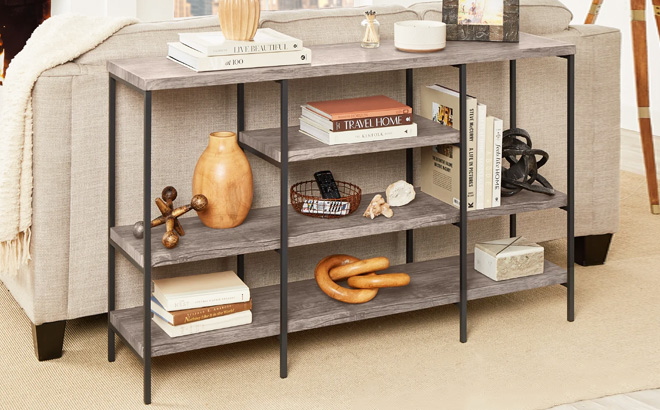 4 Tier Industrial Console Table