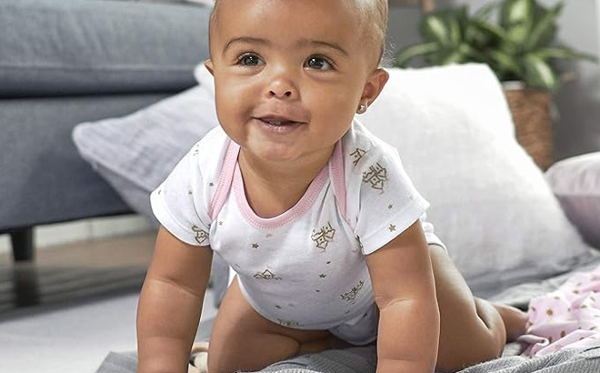A Baby Wearing a Gerber Baby Girls Onesies