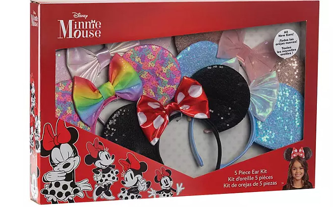 A Box of Disney Minnie Mouse Ears Headband 5 Piece Set