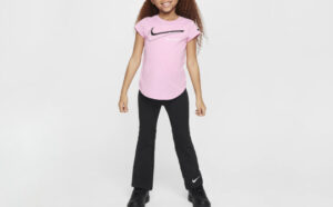 A Girl Wearing Nike T Shirt Flare Leggings Set
