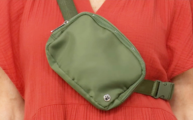 A Person Carrying a Bearpaw Belt Bag