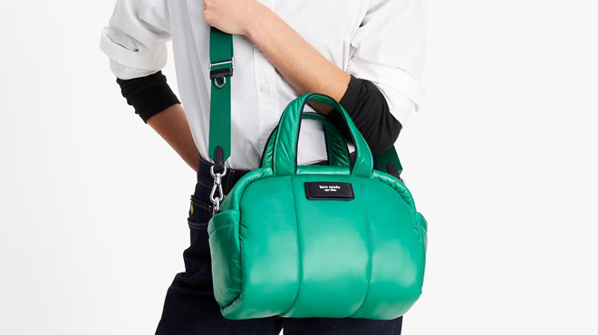 A Person Carrying a Kate Spade Puffed Satchel