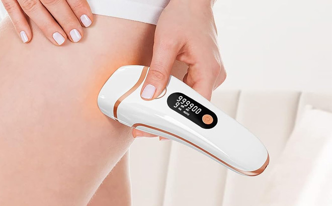 A Person Holding Laser IPL Hair Removal