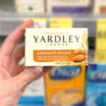 A Person Holding Yardley Bar Soap Oatmeal Almond