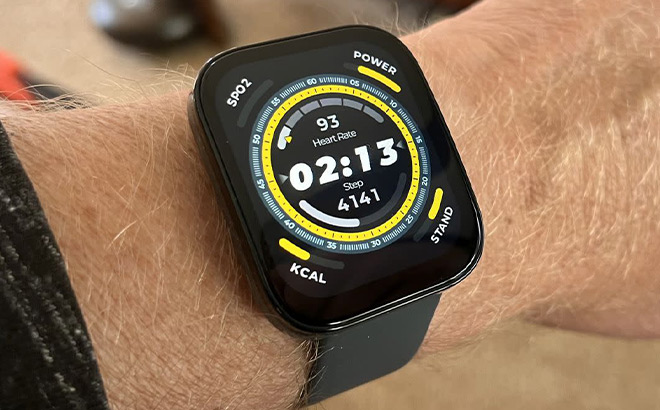 A Person Wearing Amazfit Bip 5 Smartwatch on Wrist