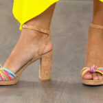 A Person Wearing Jessica Simpson Darleena Platform Sandals