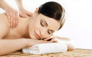 A Woman Getting a Massage