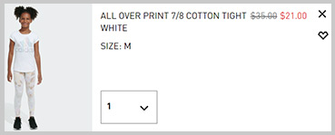 Adidas Girls All Over Print Cotton Tight Leggings Screenshot