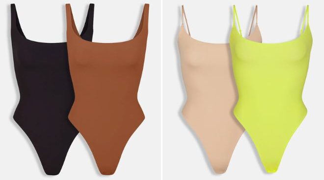 Skims Square Neck Bodysuits and Cami Bodysuits