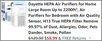 Air Purifier at Checkout