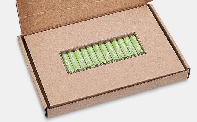 Amazon Basics 12 Pack Rechargeable AAA NiMH High Capacity Batteries