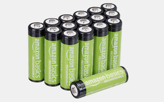 Amazon Basics 16 Pack Rechargeable AA NiMH Batteries 2000 mAh
