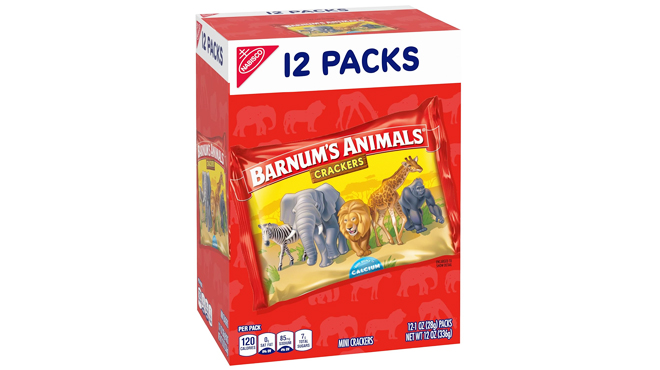 Barnums Animal Crackers Snack Packs 12 Pack