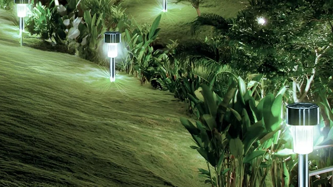 Blitzwill 24 Pack LED Solar Pathway Lights