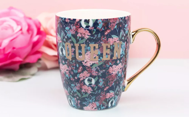 Bridgerton Izzy Liv Ceramic Floral Mug Forest Green at Target